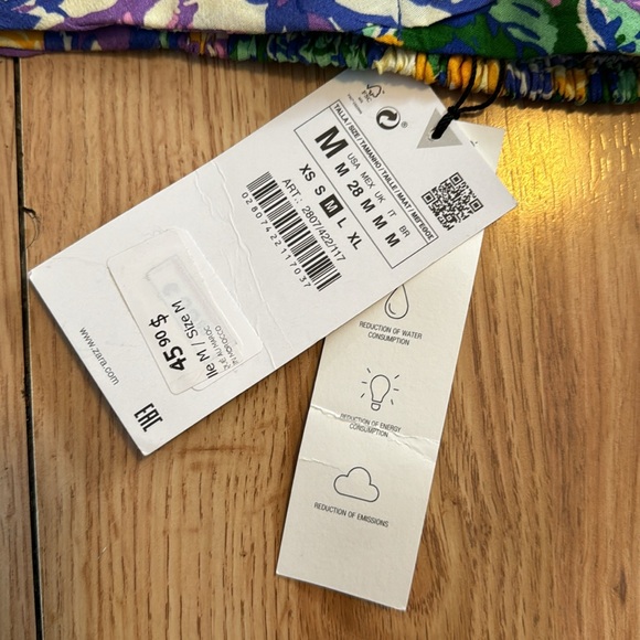 BNWT Zara Purple Floral Print Crop Top - Picture 11 of 14